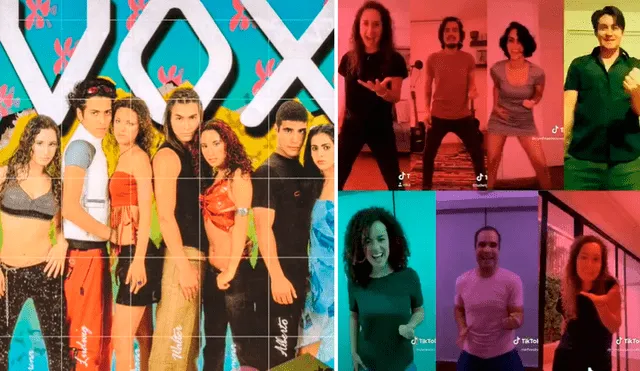 Exintegrantes de Vox se reunieron e hicieron bailar a sus fans con sus inolvidables canciones. Foto: composición LR/captura de TikTok/@Grupovoxoficial