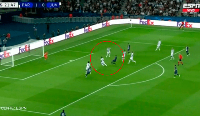 Kylian Mbappé anotó el 2-0 de PSG sobre Juventus. Foto: captura ESPN