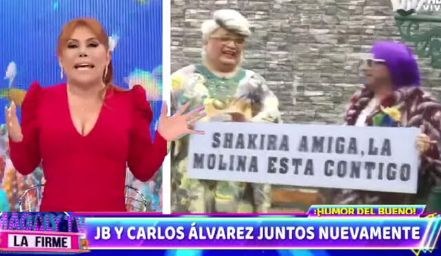 Magaly Medina celebró el regreso de Jorge Benavides y Carlos Álvarez. Foto: captura ATV