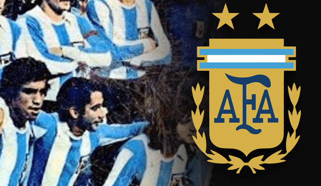 La camiseta de Argentina jugó sin escudo hasta el Mundial Alemania 1974. Composición: Fabrizio Oviedo-GLR/AFA