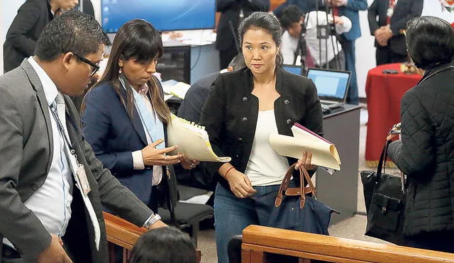 Juicio previo. El control de la acusación a Keiko Fujimori entró al debate jurídico de fondo. Foto: La República