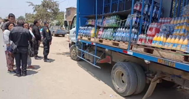 El camión de placa M4Z-937 fue llevado a la comisaría. Foto: captura de video de Ribereña Guadalupe
