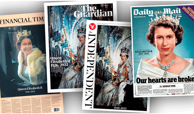 Tras la muerte de la reina Isabel II, los medios británicos fueron los primeros en dar la noticia y rendirle homenaje. Foto: Infobae