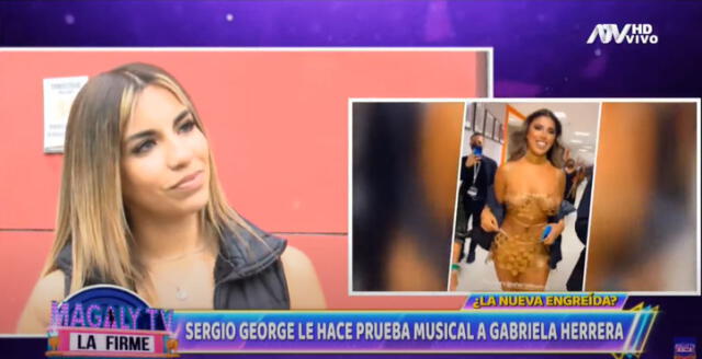 Gabriela Herrera grabó una canción con el productor de Yahaira Plasencia, Sergio George. Foto: Captura de ATV