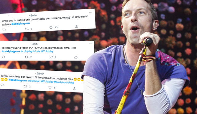 Gran cantidad de seguidores de Coldplay expresaron su incomodidad en redes. Foto: composición LR/AFP/captura Twitter
