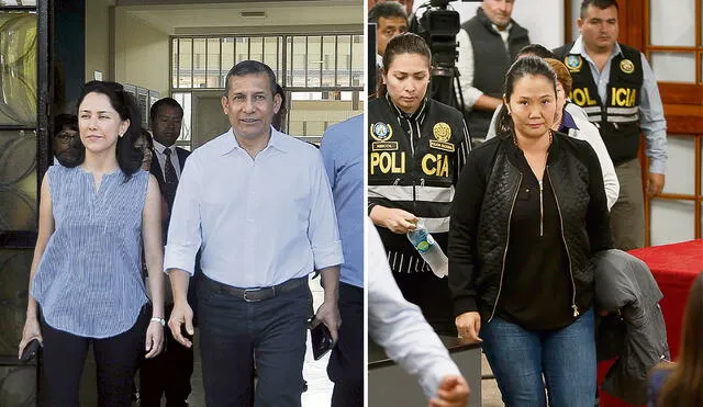 Primero. Ollanta Humala y Nadine son los primeros en llegar. Comenzó. Keiko Fujimori ya planteó su propio recurso.Un largo camino procesal. Foto: composición LR