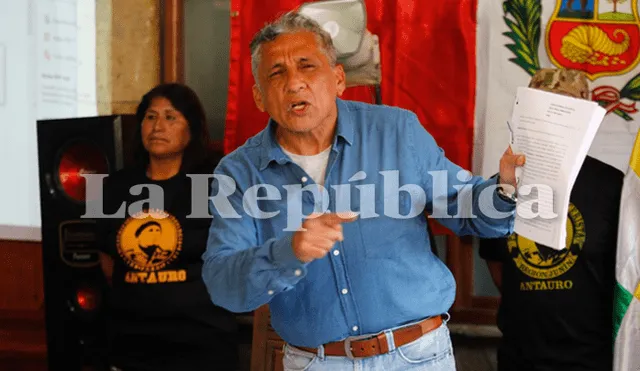 Antauro Humala, en conferencia de prensa en Andahuaylas. Foto: Juan Carlos Cisneros/La República