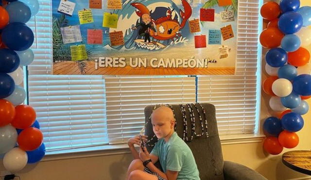 Patrick creó una cuenta de Instagram donde comparte su tratamiento contra el cáncer que padece. Foto: cortesía
