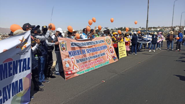 Marcha en el puente Chilina de Arequipa. Foto: Wilder Pari/URPI