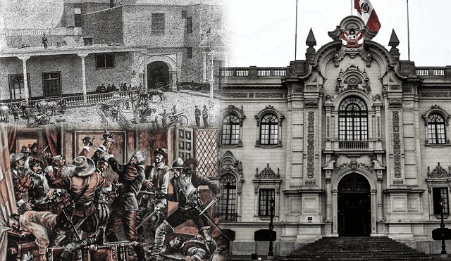 El Palacio de Gobierno inició su construcción en 1535 como un solar de Francisco Pizarro. Foto: composición La República/Jazmín Ceras/archivo de Biblioteca Nacional del Perú/Lima la única