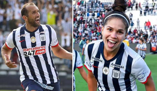 Hernán Barcos y Adriana Lúcar se desempañan como delanteros en Alianza Lima. Foto: composición LR/Alianza Lima/Instagram/Adriana Lúcar