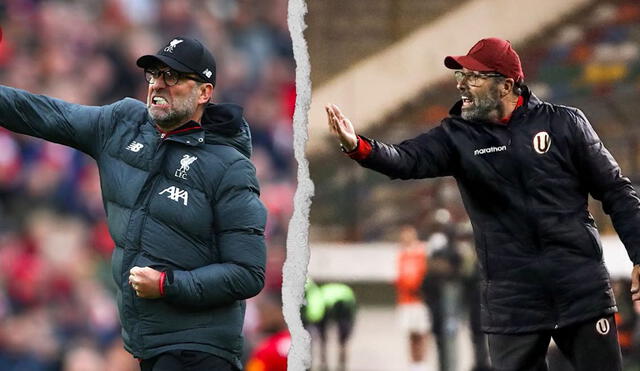 Hinchas de la 'U' compararon a Compagnucci con Jürgen Klopp, técnico del Liverpool. Foto: Universitario