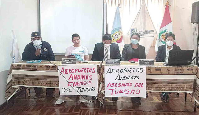 Queja. Operadores en contra de el cierre del aeropuerto de Juliaca. Refieren que ello les generará pérdidas. Foto: La República