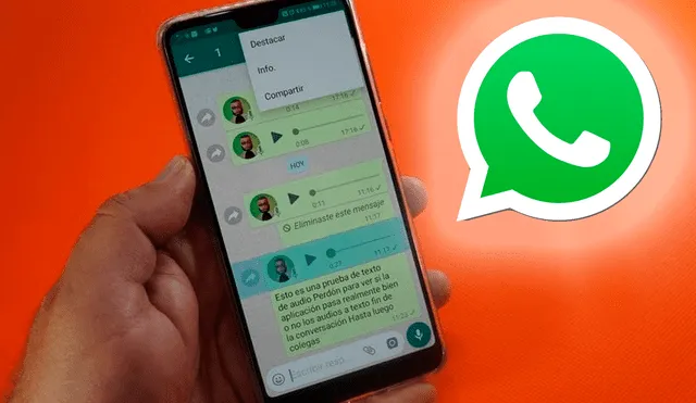 Hay varias apps para transcribir audios de WhatsApp, pero este método no requiere que instales nada. Foto: Androidisis