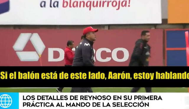 Juan Reynoso empezó los trabajos con la selección peruana el último lunes. Foto: captura de América TV