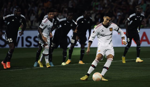 Cristiano Ronaldo marcó su primer gol de la temporada con el Manchester United. Foto: Europa League