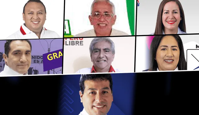 Para estas elecciones, siete candidatos postulan a la alcaldía de El Agustino. Foto: composición de Fabrizio Oviedo/La República