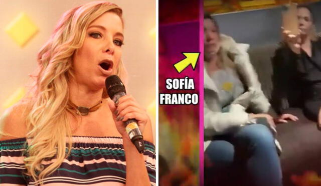 Sofía Franco protagonizó un incidente en un local nocturno el fin de semana. Foto: captura de América TV y Willax