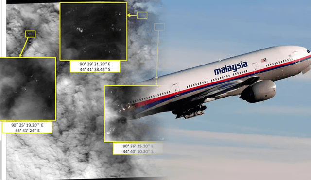 Un satélite que buscaba los restos del avión perdido de Malaysia Airlines capturó imágenes de 122 objetos en el océano Índico. Foto: composición LR/ EFE