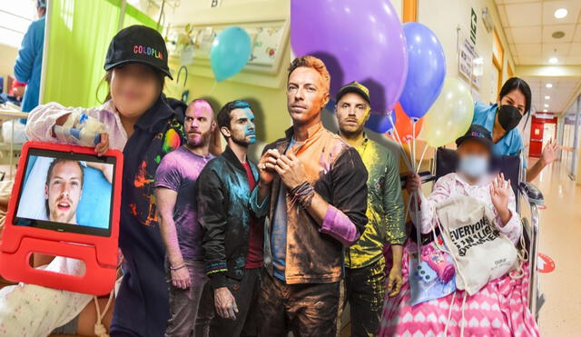 La banda británica Coldplay hizo felices a los menores del Instituto Nacional de Salud del Niño. Foto: composición LR/Instituto Nacional de Salud del Niño San Borja - Oficial/Facebook