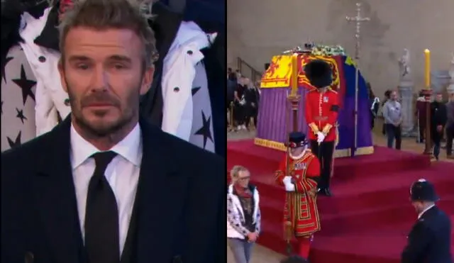 David Beckham demostró su cariño a la corona británica haciendo una cola de 12 horas para ver el ataúd de la reina Isabel II. Foto: composición LR/Sky News
