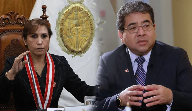 Patricia Benavides y Nelson Shack se reunieron este viernes en la sede del Ministerio Público. Foto: composición La República/Andina
