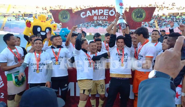 Cusco FC celebra su retorno a la Liga 1. Foto: Luis Álvarez/La República