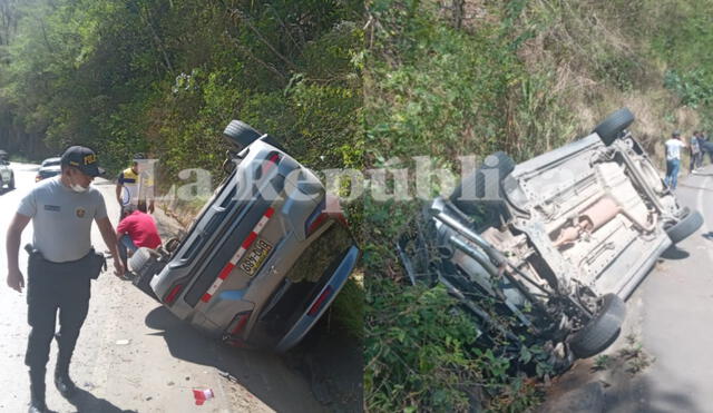 Vehículo siniestrado en la vía Quillabamba-Cusco. Foto: LR