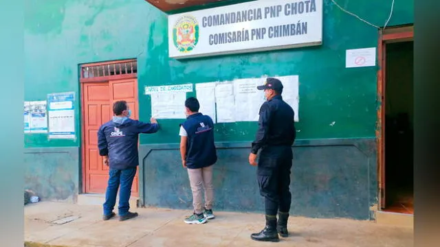 ODPE Chota publicó lista de candidatos en las comisarías de su jurisdicción. Foto: ODPE Chota