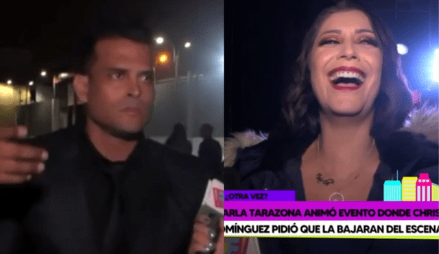 Christian Domínguez aclara si pidió que saquen a Karla Tarazona del escenario. Foto: composición LR/ captura de Willax TV