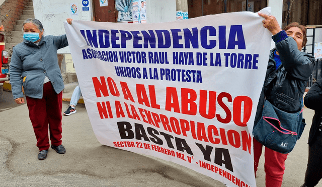 Vecinos de Independencia piden al MTC que se cancele la construcción del Anillo Víal Periférico de Lima y Callao en las inmediaciones de sus terrenos. Foto: Omar Coca/ URPI-LR