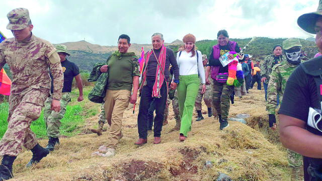 Gira. Líder etnocacerísta continúa en la región Cusco. La tarde de ayer partió hacia la provincia de La Convención. Foto: La República