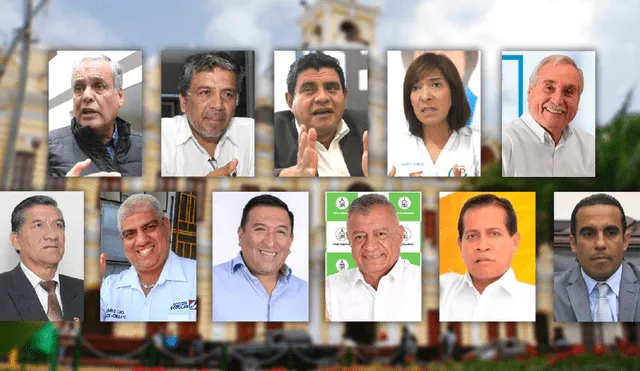 En el proceso electoral 2022 participarán 11 candidatos de las diferentes organizaciones políticas que aspiran el sillón municipal de Chiclayo. Foto: composición de Pedro Salazar/ LR
