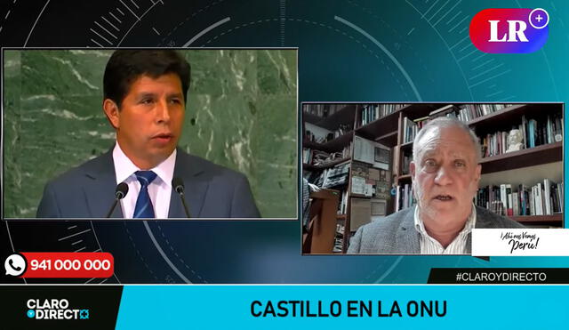 Augusto Álvarez Rodrich se refirió a la presentación de Castillo en la ONU. Foto: Captura Youtube