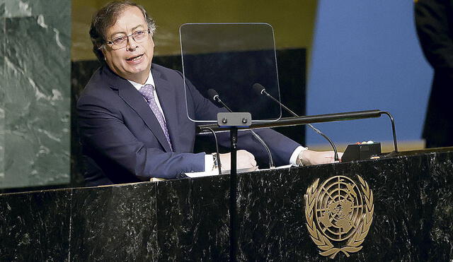 Mensaje al mundo. El presidente de Colombia dedicó su discurso ante la ONU a los temas de narcotráfico y cambio climático. Foto: EFE