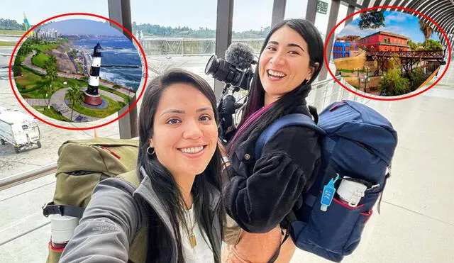 Las youtubers enfocaron su video en el turismo en el Cercado de Lima, Miraflores y Barranco. Foto: composición LR/Captura de Instagram/Misias pero viajeras