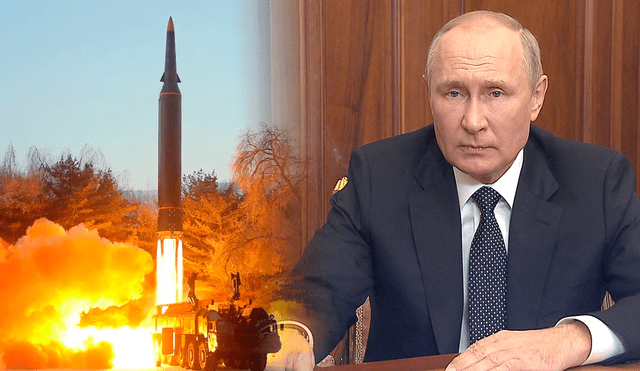 "Quienes intentan chantajearnos con armas nucleares deben saber que la veleta puede girar y apuntar hacia ellos", dijo Putin. Foto: composición LR/ AFP