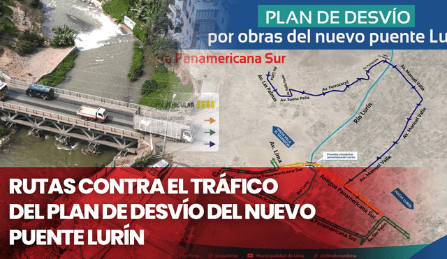 La construcción del nuevo puente Lurín cuenta con una inversión de aproximadamente S/ 12 millones. La obra busca beneficiar a más de 85.000 vecinos del distrito sureño. Foto: composición de Fabrizio Oviedo/La República/Andina/MML