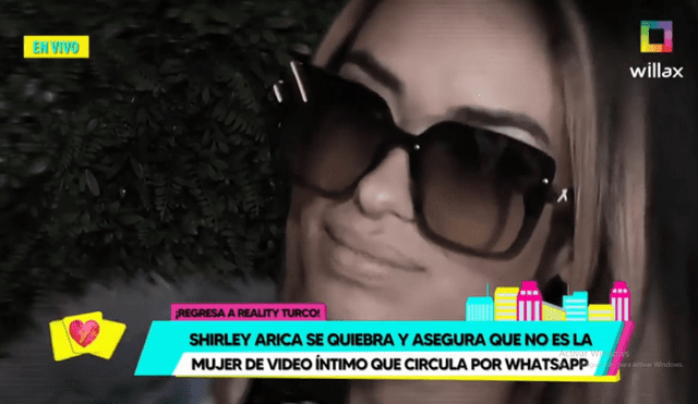 Shirley Arica se mostró muy afectada por los rumores que apuntan a que habría protagonizado un video íntimo. Foto: composición/captura Willax