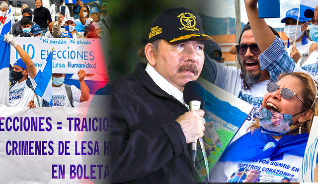 Desde las masivas protestas desatadas en abril de 2018, Ortega y su esposa y vicepresidenta, Rosario Murillo, ejercen un férreo control sobre la vida de los nicaragüenses. Foto: composición LR/ AFP