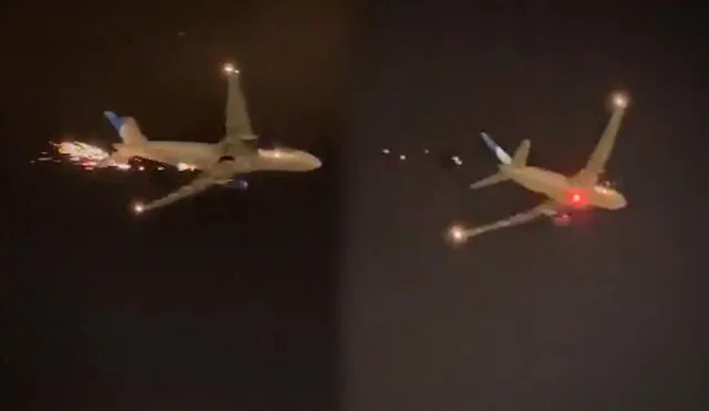 Tripulación de la aeronave no reportó ningún herido tras el aterrizaje de emergencia en Newark. Foto: Composición/LR/Twitter Usuario RochexRB27