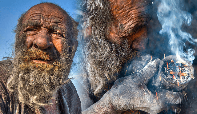 Amou Haji vive en Irán, tiene 87 años y es conocido como ‘el hombre más sucio del mundo’. Foto: composición LR/ AFP