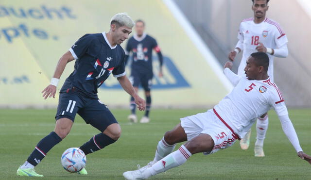 Paraguay viene imponiendo su ritmo ante Emiratos Árabes. Foto: selección paraguaya/Twitter