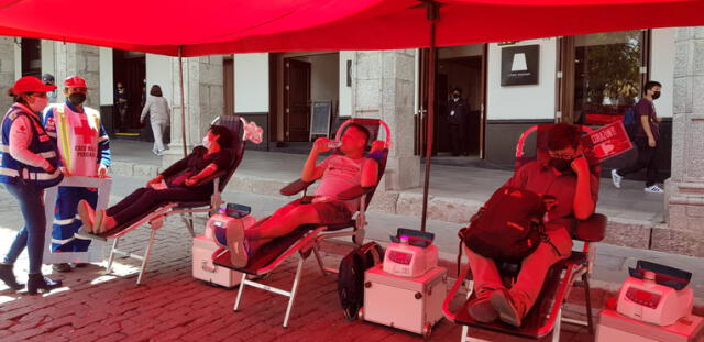 Arequipa. Este viernes se realizó campaña de donación de sangre. Foto: Alexis Choque/URPI-LR