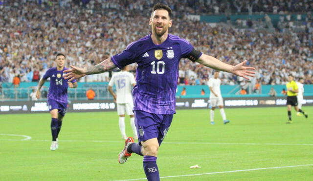 Lionel Messi fue la figura del partido. Foto: selección argentina