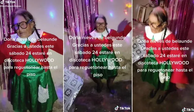 A través de TikTok, Doña Nieves de Comas confirmó que se presentará en la discoteca de Los Olivos. Foto: composición LR/captura de TikTok/ @teofilacastrotocas