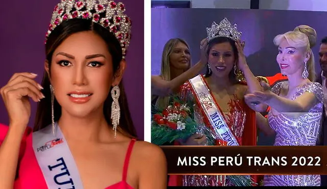 Lesly Quispe es la sucesora de Erika Mishaska Cárdenas Martínez, Miss Perú trans 2021. Foto: composición LR/captura Miss Perú Trans/Facebook