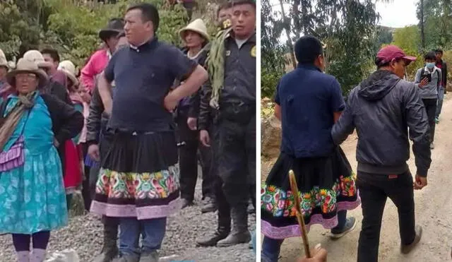 El alcalde del distrito de Llumpa, ubicado en Áncash, fue 'castigado por los pobladores. Foto: ETC pe