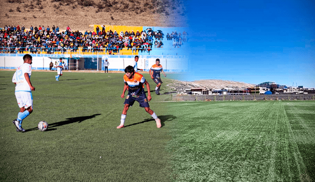 El estadio Municipal de Ananea supera al Daniel Alcides Carrión de Cerro de Pasco en altura. Foto: Composición Pachamama Radio / Estadios de Puno