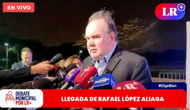 Rafael López Aliaga participa este domingo del debate municipal 2022 organizado por el Jurado Nacional de Elecciones. Foto: La República